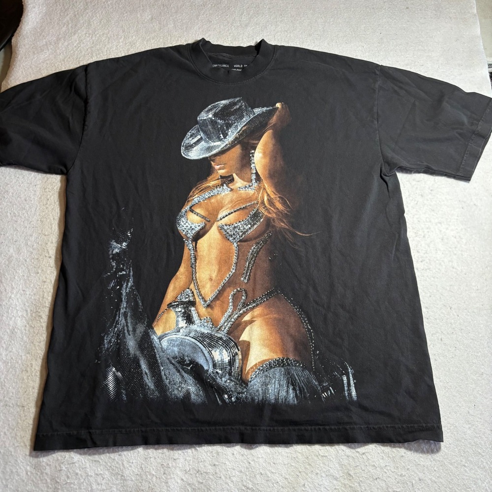 Beyonce Renaissance World‎ Tour Black T Shirt Large Cotton Made USA